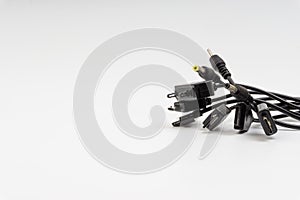 Universal recharger head isolated on white background