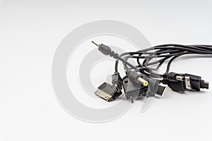 Universal recharger head isolated on white background photo