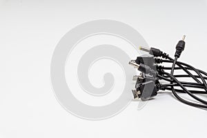 Universal recharger head isolated on white background photo