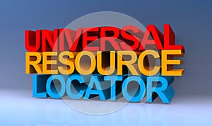 Universal resource locator on blue