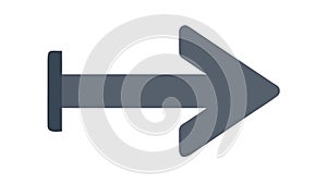 Universal Right Direction Arrow Interface Icon, vector design Generative AI