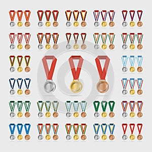 Universal sports medals with shade