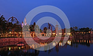 Universal Studios Singapore Night Skyline