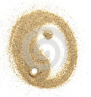Universal symbol yin yang sculptured photo