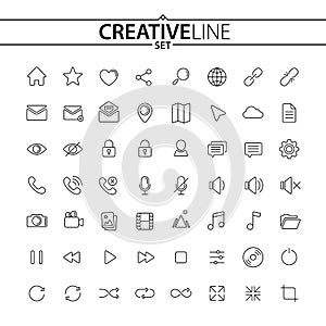 Universal thin icons set for Your Web and Mobile Design