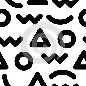 Universal vector seamless pattern, hand-drawn doodles