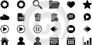 Universal Web and App Interface Icons Set