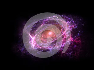 Universe all existing matter and space considered as a whole the cosmos. scene with planets, stars and galaxies in outer space sh