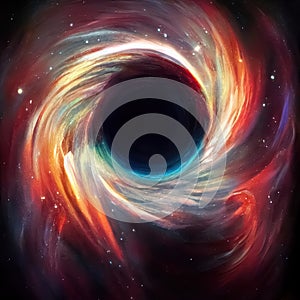 Universe galaxy black hole science fiction background. Space abstract backdrop