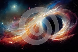 Universe galaxy black hole science fiction background. Space abstract backdrop