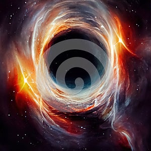 Universe galaxy black hole science fiction background. Space abstract backdrop