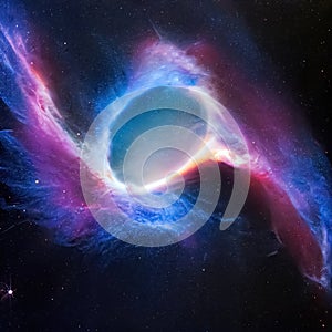 Universe galaxy black hole science fiction background. Space abstract backdrop