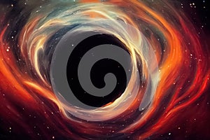 Universe galaxy black hole science fiction background. Space abstract backdrop