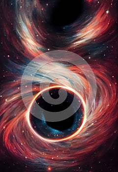 Universe galaxy black hole science fiction background. Space abstract backdrop