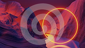 Universe and space ,exploration of the the Planet`s Surface. Star gate , Universe Concept. 3d render