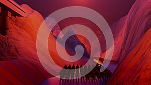 Universe and space ,exploration of the the Planet`s Surface. Star gate , Universe Concept. 3d render