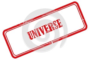 universe stamp on white