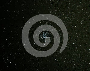 Universe stars and star cluster M11 in night sky