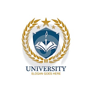 University, Academy, School and Course logo design template