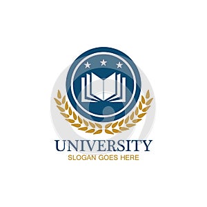 University, Academy, School and Course logo design template photo
