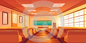 University auditorium cartoon vector interior