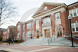 University blurred background interior