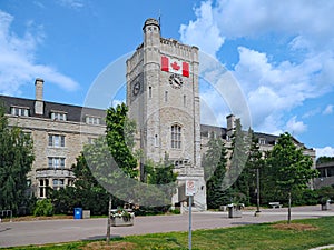 University building with Canadian flag