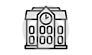 University building icon simple style vector image