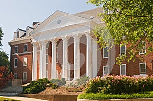 University building landscaping