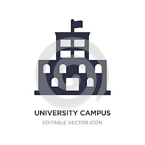 university campus icon on white background. Simple element illustration from Buildings concept