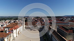 University Coimbra City in Portugal Aerial