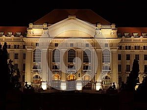 University of Debrecen at night photo