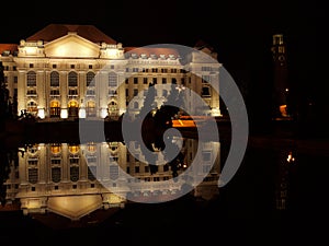 University of Debrecen at night