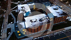 University Dormitories in the Winter