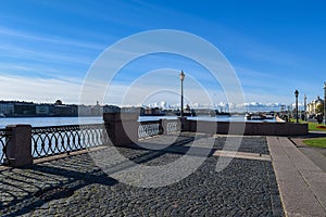 University embankment in St. Petersburg, Russia