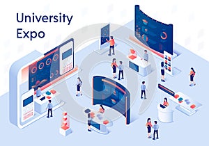 University Expo Stands Isometric Composition photo