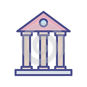University Isolated Vector icon which can easily modify or edit
