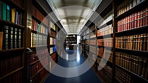 A university law library with books and legal documents o created with generative AI