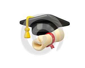 University learning vector 3d icon