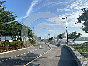 University of Macau China Taipa Cotai Macao Lotus Cycling Track Lotus Bridge Bicycle Bike Lane Cycle Nature Underground Tunnel