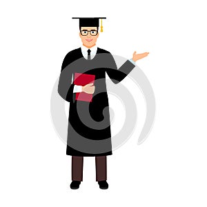 University male student graduate