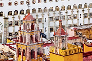 University Our Lady Towers Spires Basilica Guanajuato Mexico photo