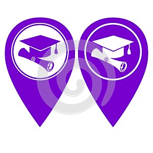 University pin pointer in two color version