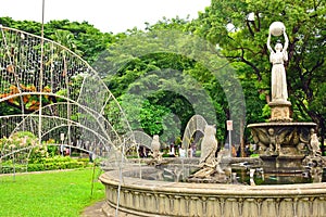 University of Santo Tomas fountain of wisdom statue in Manila, Philippines