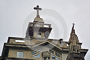 University of Santo Tomas main building facade in Manila, Philippines