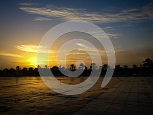 The university of Sharjah magical cloudy sunset, UAE