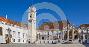 University square and bell tower in Coimbra