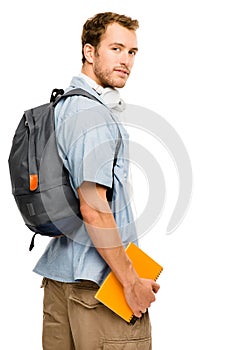 University student man back to school