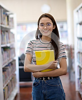 University students in the library