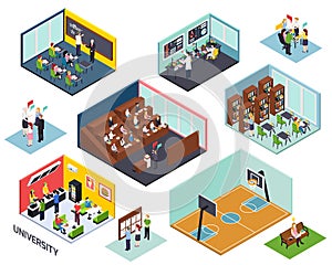 University Study Isometric Set
